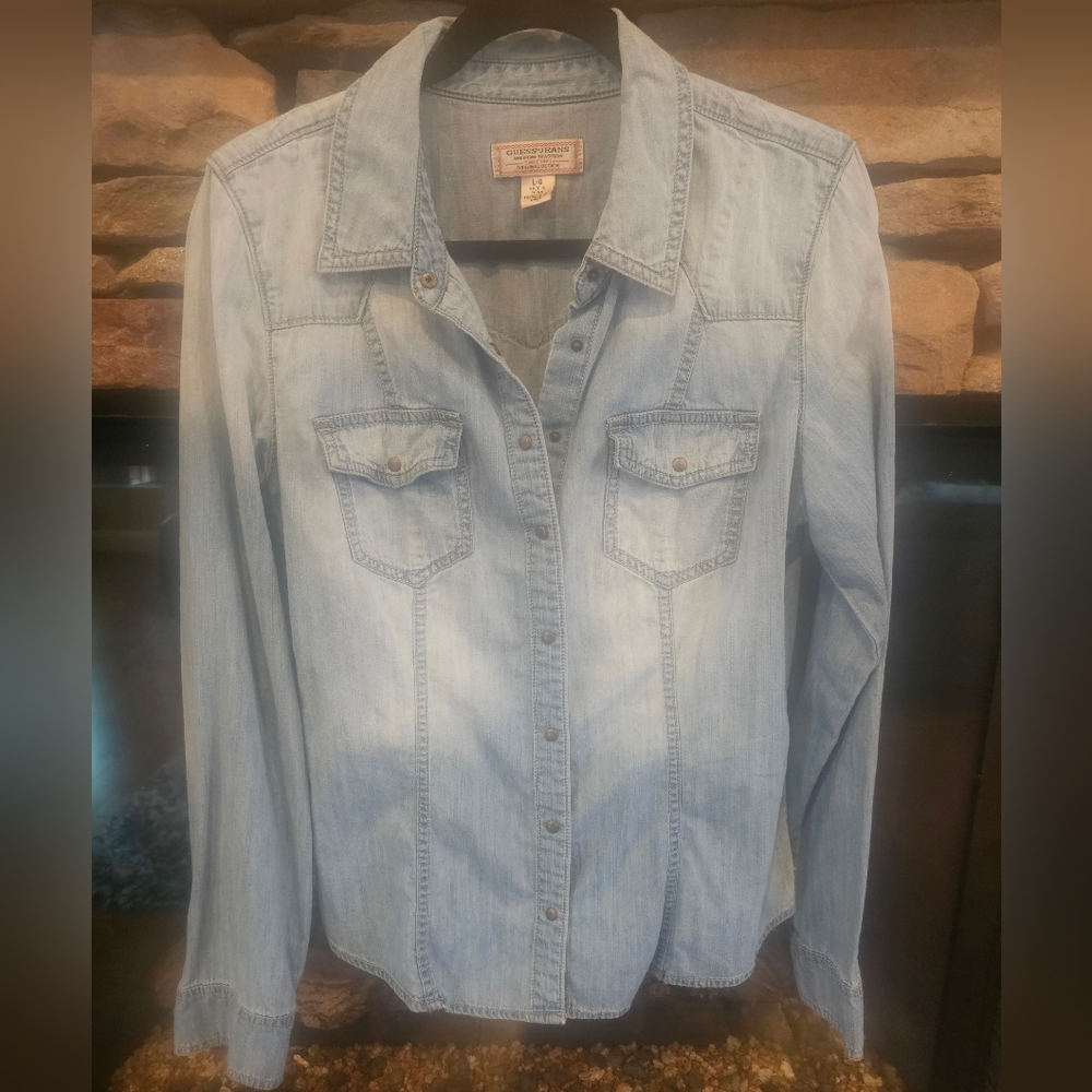 Guess Button Up Jean Shirt